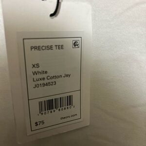 Theory White Precise Tee XS